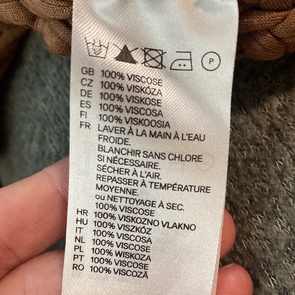 NWT H&M Brown Fringe Overlay Size XS/S - Picture 9 of 9